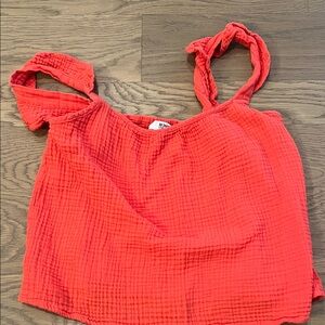 BB Dakota Vibrant Coral Crop Top